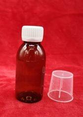 China Brown Lightweight Medicine Syrup Bottle , Aluminium Liner Empty Syrup Bottles on sale