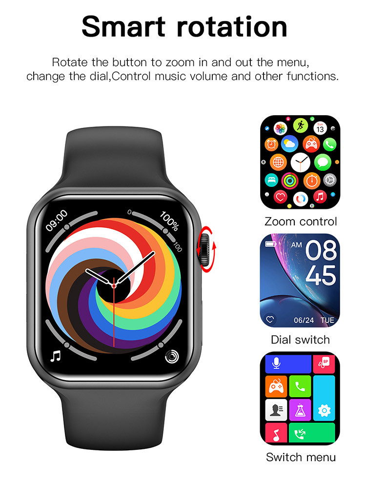 1.85'' IPS IP68 Waterproof Smart Watch Sleep Monitoring RTL8763E