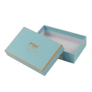 Wholesale Light Blue Handmade Rigid Cardboard Gift Box Lid And Base Custom Logo from china suppliers