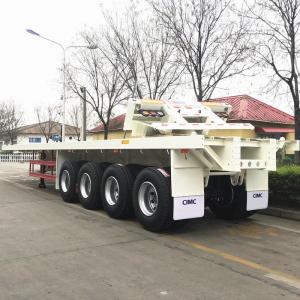 Wholesale Flatbed Q345B 53Ft 4 Axle Shipping Container Trailer from china suppliers
