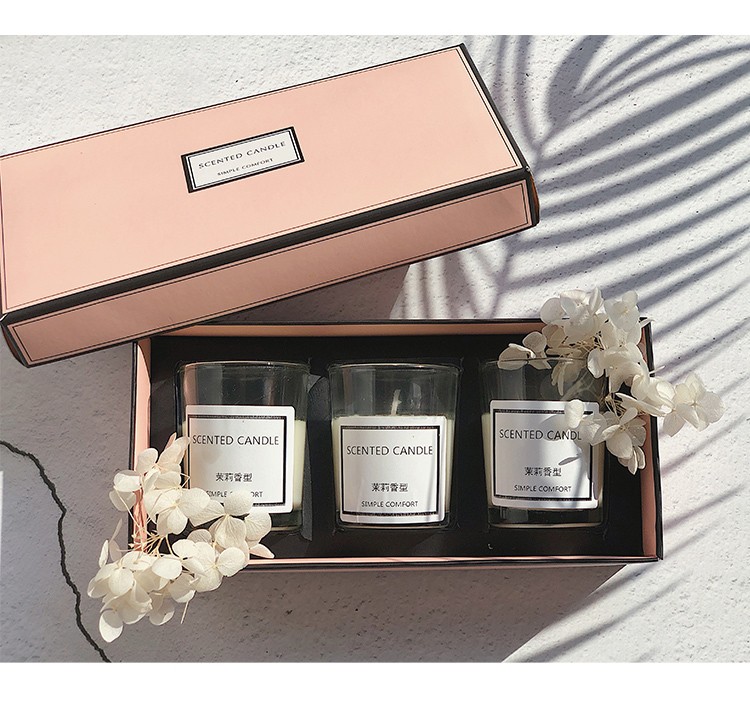 Rigid Personalized Candle Box Paper Cardboard Gift Packaging With Lid