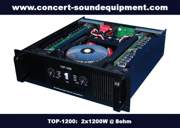 Nightclub Sound Equipment / 2x1200W Class H High Power Analogue Amplifier For
