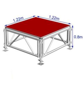 Wholesale 90*90cm Folding Organic Glass / Wooden Stage Platforms For Aluminum Stage Truss Show from china suppliers
