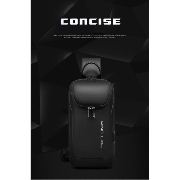 Custom Logo Polyester Mens Sling Bag Cross Body With Usb Charging