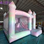 Party Tie Dye Color Inflatable Bounce House Slide Tie Dye Bouncy Castle