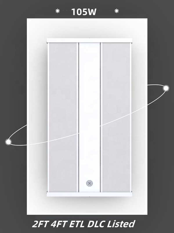 50000 Hours Lifespan PC Material Power CCT Switchable 2FT 105W LED Linear High Bay Light