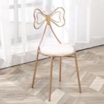 Luxury Modern Dining Room Chairs With Butterfly Shaped Metal Frame Leather Seat