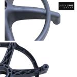 White / Black Pneumatic Office Chair Swivel Base With Casters 0.7kg 105mm