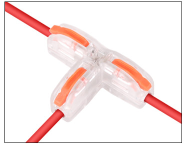 1 In 2 Out Terminal Block T Type Wire Junction Connector