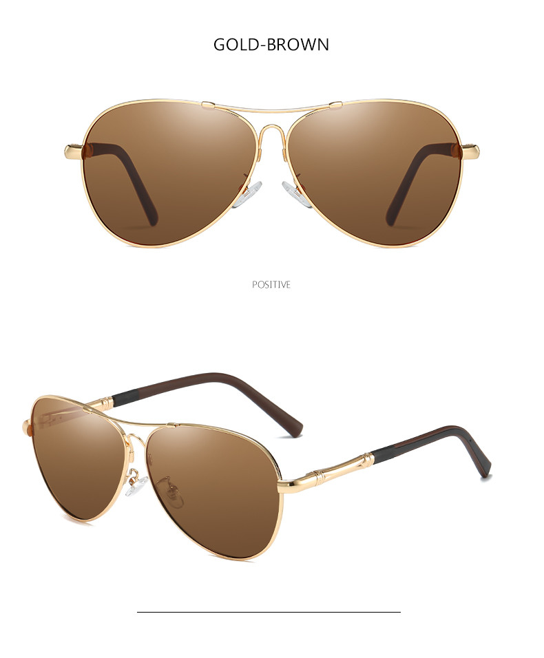 Memory Metal Frame Polarized Sunglasses Fashion Spring Leg Stylish
