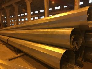 Wholesale 110KV Steel Hot Dip Galvanised Power Transmission Poles 3.5mm Flange Mode from china suppliers