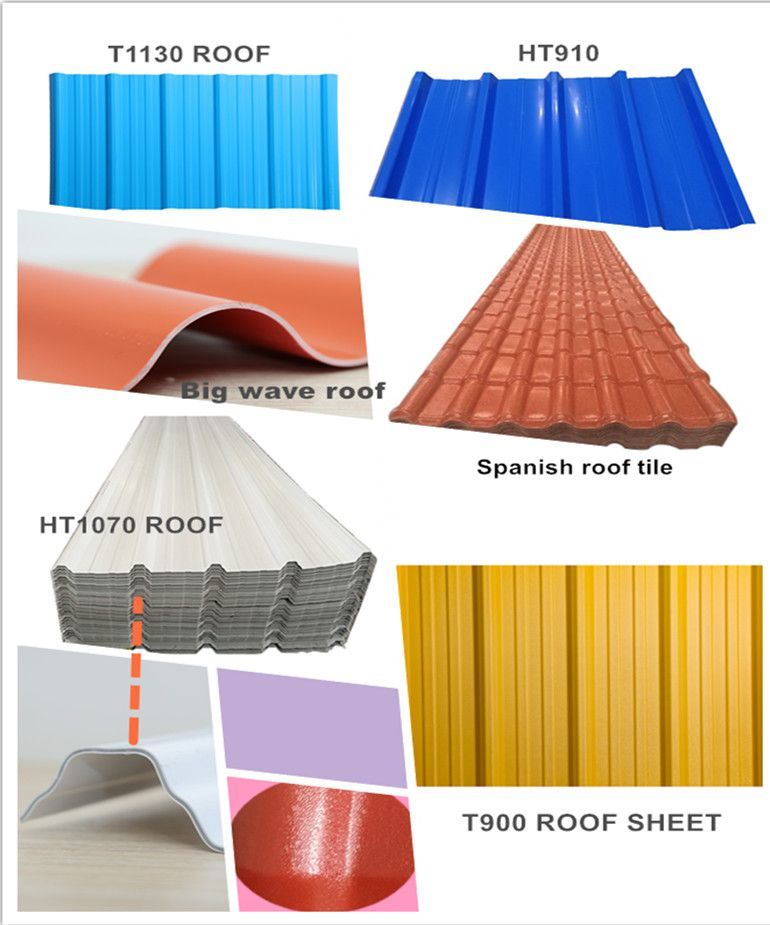 4 Layer ASA Coating PVC Trapezoidal Roof Sheets White ASA Surface UPVC Roofing Sheet
