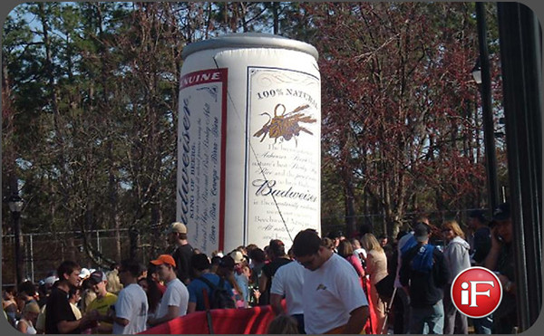 Waterproof / Fire Resistant Outside Inflatable Beer Bottle With 0.55mm PVC
