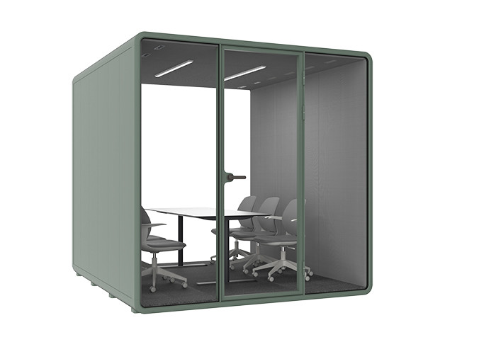 Movable large meeting pods privacy soundproof booth with PET acoustic felt fast installation