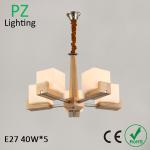 Modern wooden lamp 3/5/8 arms wooden pendant lighting fixture made in Zhongshan