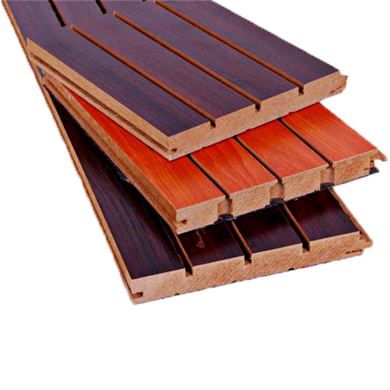 OEM MDF Acoustic Board Soundproof Wood Panels 12mm Thickness