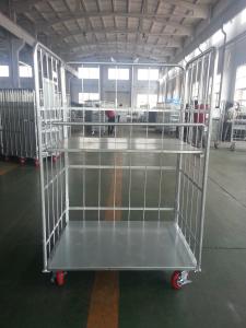 Wholesale ISO 4 Ways Entrance RAL Color Galvanised Roll Logistic Trolley from china suppliers