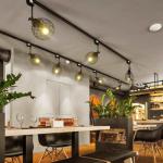 Chrome industrial pendant light Led Spot Pendant Lamp Fixtures Black White Color