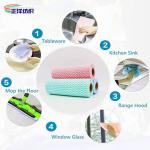 Wood Pulp Non Woven Kitchen Towel Roll 50 Pcs Fabric 60gsm Disposable Cleaning