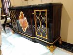 Vintage Empire Style Solid Wood Bookcase With Glass Doors TJ-029