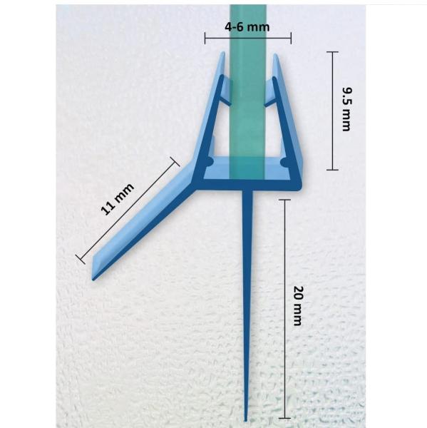 Adjustable Magnetic Shower Glass Door Seal Strip Perfect for Bathroom Office and