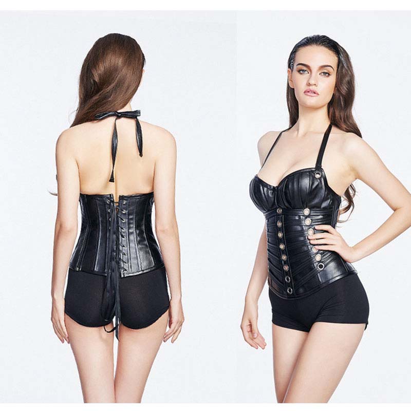 Custom Bustier And Corset Black Model picture