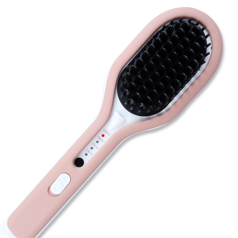 OEM / ODM Ceramic Hair Straightener Brush Comb Curler Set With Clip