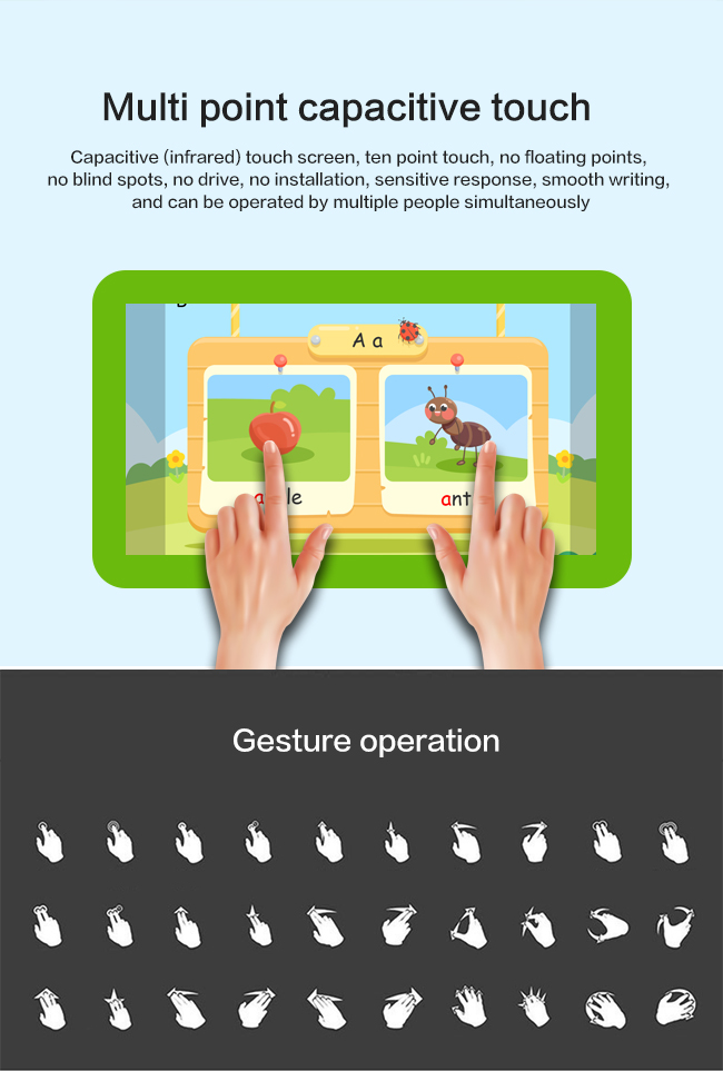 Children's Android Interactive Multi Touch Table with Capacitive Touch Screen