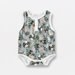 Summer Printing Bamboo Fiber Baby Rompers Sleeveless Newborn Clothes Snap