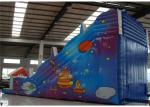 Kids Commercial Inflatable Slide , Obstacle Course Water Slide Cartoon Printing