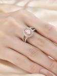 0.89ct Lab Created Synthetic Fancy Pink CVD Diamond IGI Certified 18K White Gold