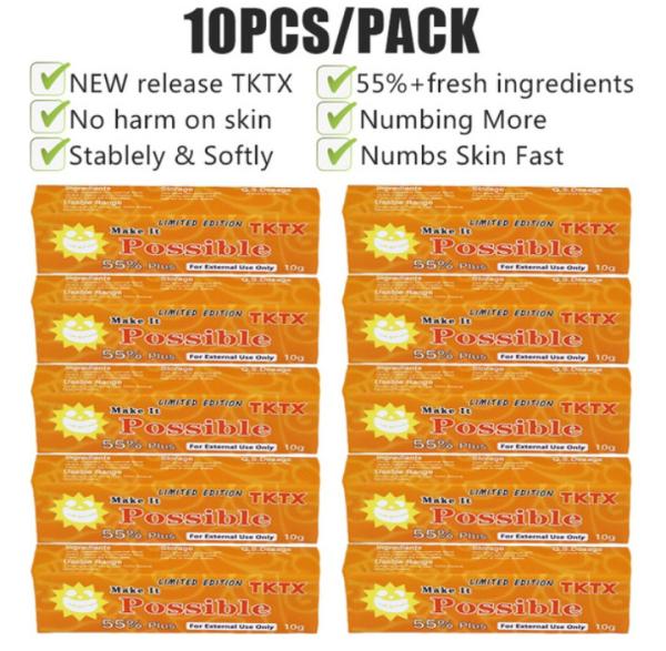 Tattoo Numbing Cream Permanent Makeup Stop Pain TKTX Tattoo Numbing Cream Gold