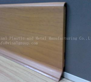 Wholesale Woodgrain environmental PVC skirting,1000mm*100mm*5mm,easy to install,anti-aging, durable. from china suppliers