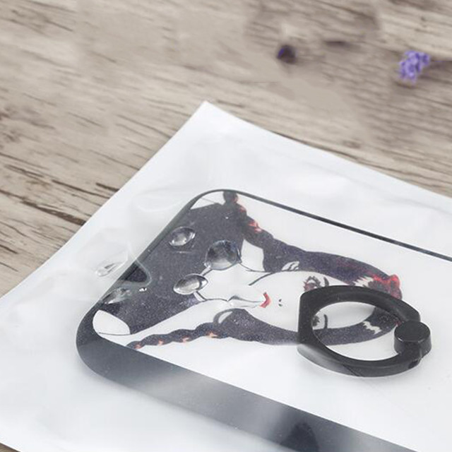 Plastic zipper bag with one side clear for cables phone case packing