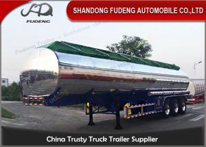 Wholesale FUWA axle petrol fuel tanker semitrailer stainless steel tank trailer sale from china suppliers
