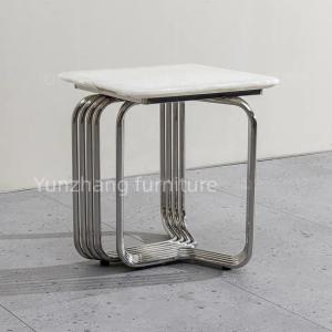 Wholesale Living Room 46cm Stainless Steel Stylish Tea Table Silver Rose Gold Color from china suppliers