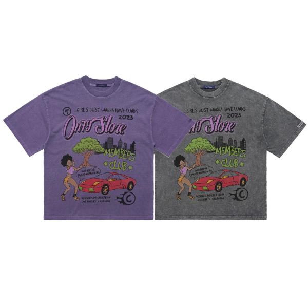 Oversized Vintage T-Shirt Men's T-Shirt 100% Cotton Short Sleeve 7 Days Sample