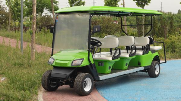 Green High End 6+2 Seater Lithium Battery Off Road Electric Golf Cart Supports