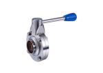 Customized Fabrication Sanitary Butterfly Valves , Tri Clamp Butterfly Valve