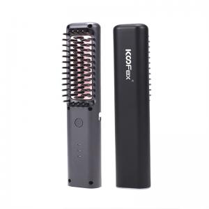 China Portable Wireless Multifunctional Hair Dryer Brush Straightener PTC Heater Frizzproof on sale