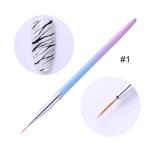 Metal Gradient Nail Gel Brush Nylon Hair Flat UV Nail Pen Non Deformation