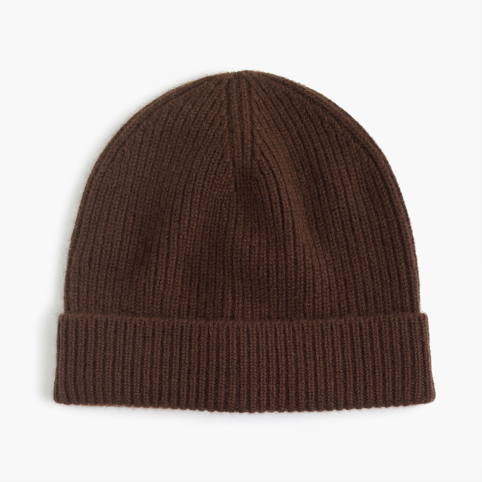 All Cashmere Knitted Mens Chunky Beanie , Custom Color Thick Ribbed Beanie