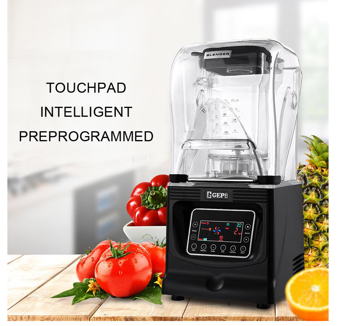 1800W Commercial Electric Fruit Stainless Steel Smoothie Maker Mixer with Private Mold