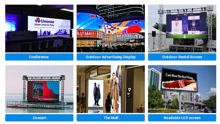 Wall Mount Outdoor Led Display Screen Rgb P10 Led Display Module
