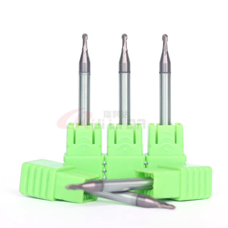 1/8" 1/32" 1/16" Ball Nose End Mill Bits For Stainless Steel 304 1/4" Shank HRC60