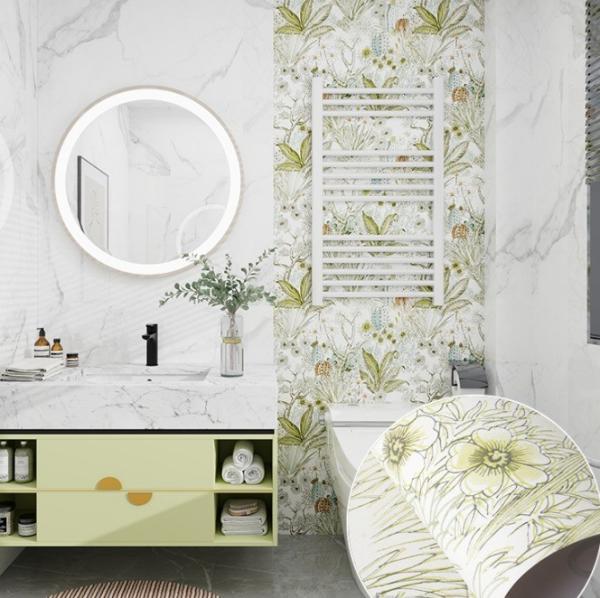 PVC Self Adhesive Waterproof Oil Proof Moisture Proof Natural Mural Wallpaper