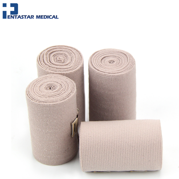 Different Types Cotton elastic bandage Medical crepe bandage elastic crepe bandage with clips