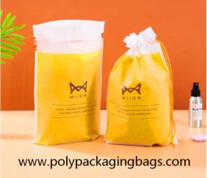 Wholesale Cat Logo Matte 0.04mm CPE LDPE Cosmetic Drawstring Bag from china suppliers