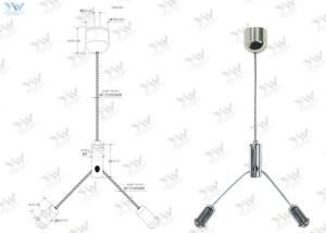 Wholesale Nickel Plated Hanging Light Kit / Light Suspension Kit Practical Compact Design from china suppliers