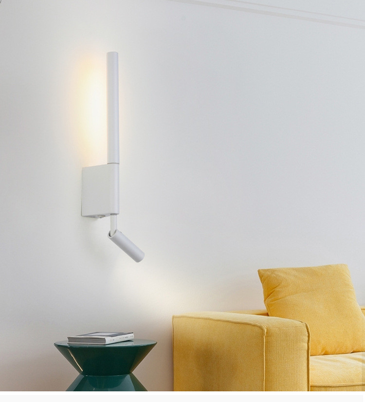 350 Modern Adjustable Swing Arm Wall Lamp Black White Light for Bedroom Bedside House Reading Living Room Home Hallway
